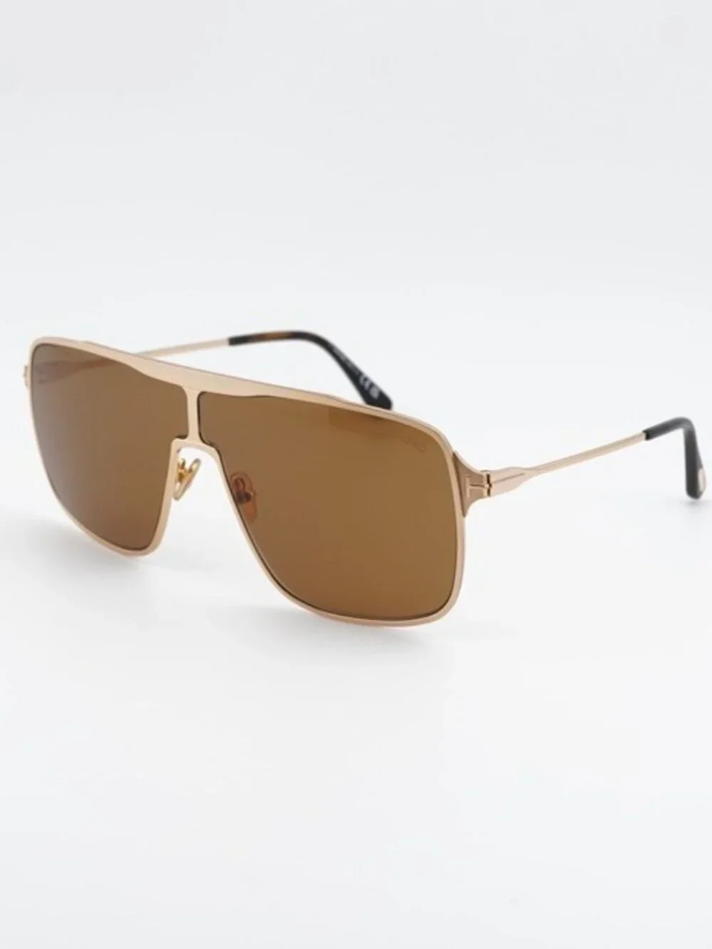 Tom Ford Zappa FT1173 30E Sunglasses Gold Shield Frame, Brown Lenses Tom Ford Zappa TF1173 30E Sunglasses - Pretavoir main image 3